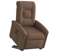 vidaXL Sillón eléctrico reclinable elevable de tela marrón