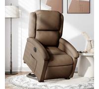 Vidaxl Sillón Eléctrico Reclinable Elevable de Tela Gris Claro Brown