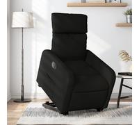 vidaXL Sillón eléctrico reclinable elevable de tela negro