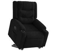 vidaXL Sillón eléctrico reclinable elevable de tela negro