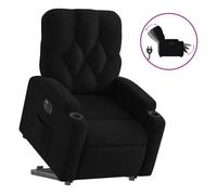 vidaXL Sillón eléctrico reclinable elevable de tela negro