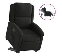 vidaXL Sillón eléctrico reclinable elevable de tela negro