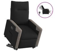 vidaXL Sillón eléctrico reclinable elevable de tela negro