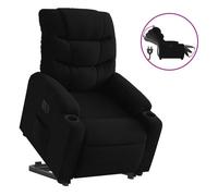 vidaXL Sillón eléctrico elevable y reclinable de tela negro