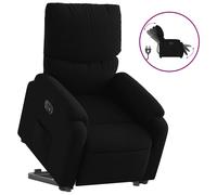 vidaXL Sillón eléctrico reclinable elevable de tela negro