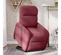 vidaXL Sillón eléctrico reclinable elevable de tela rojo tinto