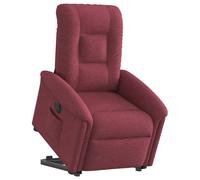 vidaXL Sillón eléctrico reclinable elevable de tela rojo tinto