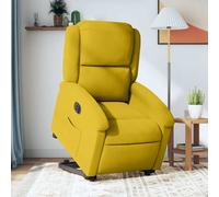 vidaXL Sillón eléctrico reclinable y elevable de terciopelo amarillo