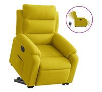 vidaXL Sillón eléctrico reclinable elevable de terciopelo amarillo