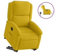 vidaXL Sillón eléctrico reclinable y elevable de terciopelo amarillo