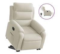 vidaXL Sillón eléctrico reclinable y elevable de terciopelo crema