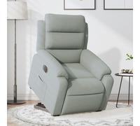 vidaXL Sillón eléctrico reclinable elevable de terciopelo gris claro