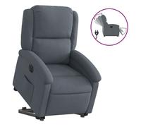 vidaXL Sillón eléctrico reclinable y elevable de terciopelo gris oscuro