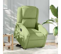 vidaXL Sillón eléctrico reclinable elevable de terciopelo verde claro
