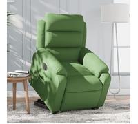 Vidaxl Sillón Eléctrico Reclinable Elevable De Terciopelo Verde Claro
