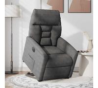 vidaXL Sillón eléctrico reclinable elevable tela microfibra Multicolor Gris