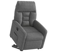 vidaXL Sillón eléctrico reclinable elevable tela microfibra gris