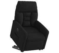 vidaXL Sillón eléctrico reclinable elevable tela microfibra negro