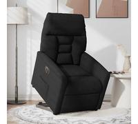 vidaXL Sillón eléctrico reclinable elevable tela microfibra negro