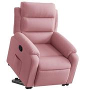 vidaXL Sillón reclinable elevable terciopelo rosa