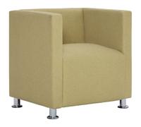 vidaXL Sillón en forma de cubo de tela Marrón, Verde, Sillon Dormitorio Sillon Comodos Silla Relax Sillón Sofá Green