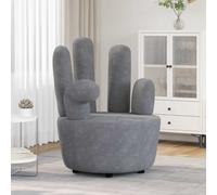vidaXL Sillón en forma de mano de terciopelo gris