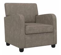vidaXL Sillón Gris Antiguo Cuero sintético