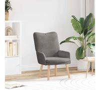 vidaXL sillón Gris Claro 63 x 67 x 94 cm Tela | Te da un asiento cómodo para largas horas, Hecho de poliéster transpirable y madera, La superficie mate le da un toque