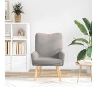 vidaXL sillón Gris Claro 63 x 67 x 94 cm Tela de Oveja y Contrachapado