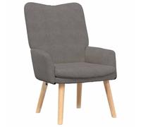 vidaXL sillón Gris Claro 63 x 67 x 94 cm Tela | Te da un asiento cómodo para largas horas, Hecho de poliéster transpirable y madera, La superficie mate le da un toque