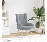 vidaXL sillón Gris Claro 63 x 67 x 94 cm Tela y contrachapado