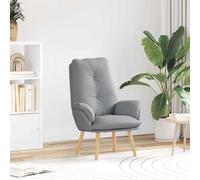 vidaXL sillón Gris Claro 69 x 74 x 93 cm Tela y contrachapado