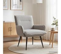 vidaXL Sillón Gris Claro Bouclé