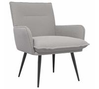 vidaXL Sillón Gris Claro Bouclé