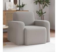 vidaXL Sillón Gris Claro Bouclé