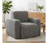 vidaXL Sillón pana 88 x 90 x 77 cm Multicolor Gris Claro