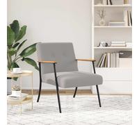 vidaXL sillón Gris Claro Tejido parecido a lana rizada