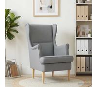 vidaXL sillón Gris Claro tela