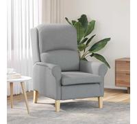 vidaXL sillón Gris claro tela