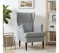 vidaXL Sillón Gris Claro Tela