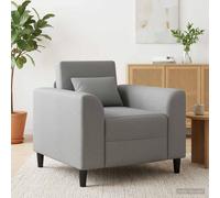 vidaXL Sillón Gris Claro Tela