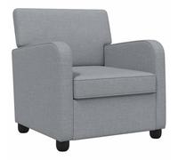 vidaXL Sillón Gris Claro Tela