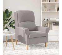 vidaXL sillón Tela de Sherpa suave Multicolor Gris claro