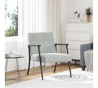 vidaXL sillón Gris Claro Terciopelo