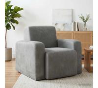 vidaXL Sillón de terciopelo Gris claro 88 x 90 x 77 cm