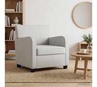 vidaXL Sillón Gris Claro Terciopelo