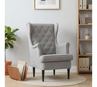 vidaXL Sillón Gris Claro Terciopelo