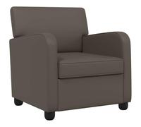 vidaXL Sillón Gris Cuero sintético