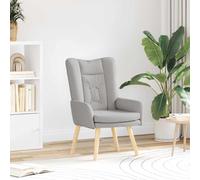 vidaXL Sillón, color gris nube, 63 x 67 x 94 cm, tapizado en tela y estructura de madera contrachapada