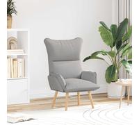 vidaXL sillón Gris Nube Tela y contrachapado